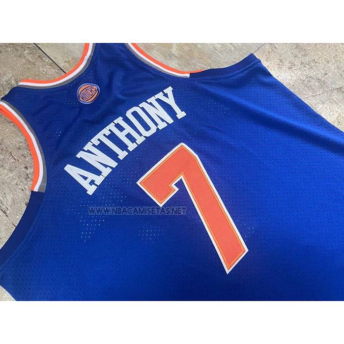 Camiseta New York Knicks Carmelo Anthony NO 7 Mitchell & Ness 2012-13 Azul